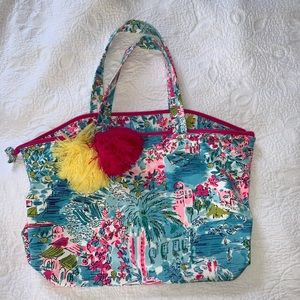 Lilly Pulitzer Palm Beach Zip Up Tote